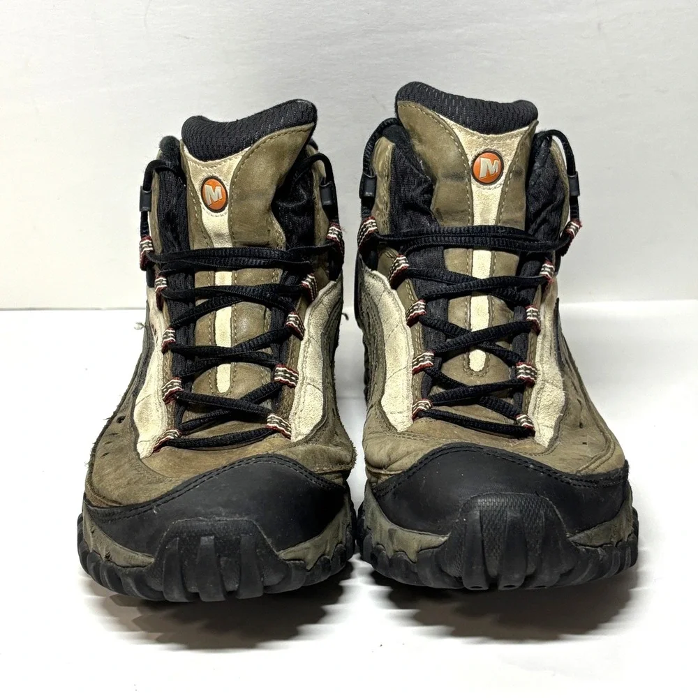 Merrell Thermo Pathfinder Waterproof Mens 10.5 Taupe‎ Vibram Polartec Boots